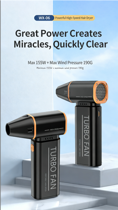 Fivechord WF-06 Turbo Jet Fan - 130,000 RPM Blower with 190G Max Wind Pressure