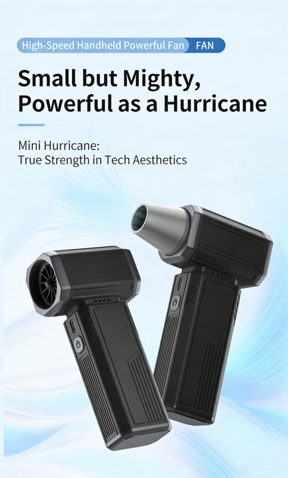 Fivechord WF-08 Turbo Jet Fan 130,000 RPM - Powerful as a Hurricane High Speed Blower