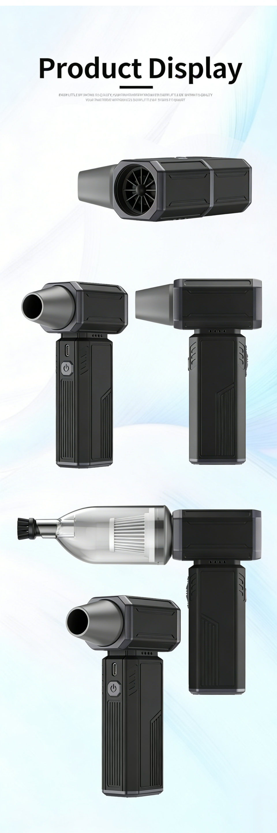 Fivechord WF-08 Turbo Jet Fan Technical Specifications Table - 130,000 RPM Full Data
