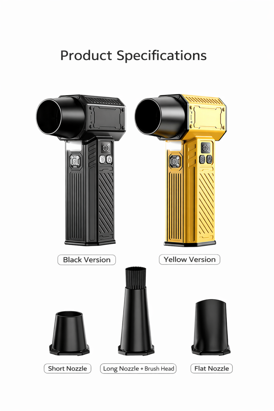 WF-3 12000mAh Smart Jet Fan wholesale models with nozzles for North America B2B suppliers

